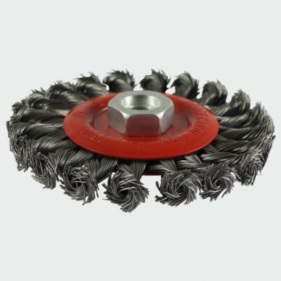 115mm twist knot wheel brush m14 spindle thread